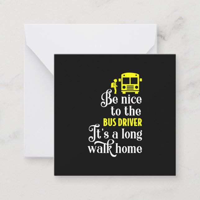 funny school bus driver card (Front)