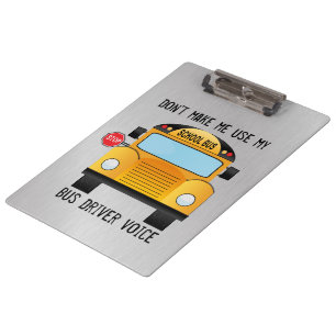 Funny School Bus Driver Clipboard