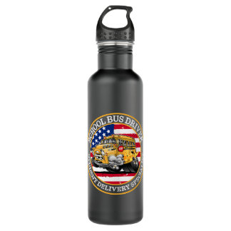 Funny School Bus Driver Student Delivery Specialis 710 Ml Water Bottle