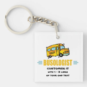 Funny School Bus Key Ring