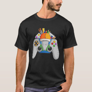Funny School Controller For Video Games Gamer Boys T-Shirt