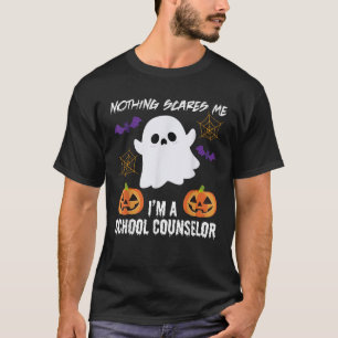 Funny School Counsellor Scary Ghost Pumpkin Hallow T-Shirt