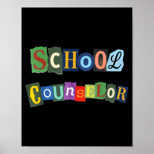 Funny school counselor appreciation women poster