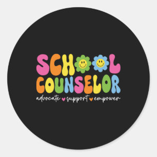 Funny School Counselor Back To School Counseling T Classic Round Sticker