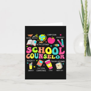 Funny School Counselor Back To School Teacher Coun Card