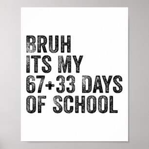Funny School Countdown Student Teacher Clroom Humo Poster