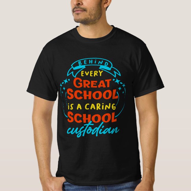 Funny School Custodian  T-Shirt (Front)