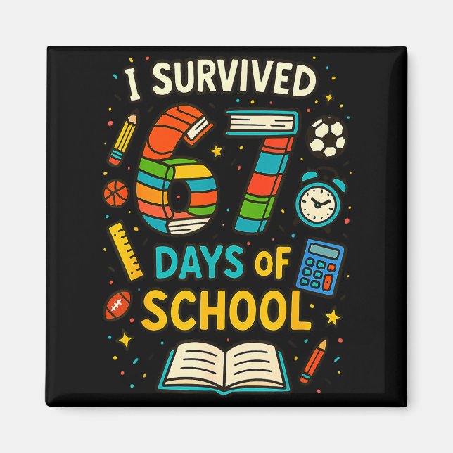 Funny School Six Seven Meme Student Teacher Joke 6 Magnet (Front)