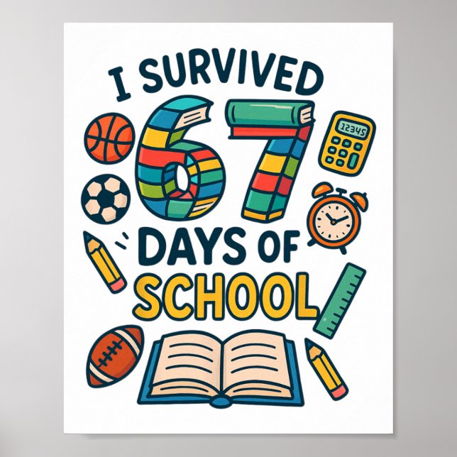 Funny School Six Seven Meme Student Teacher Joke 6 Poster (Front)