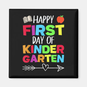 Funny School Teacher Student Happy First Day Of Ki Magnet