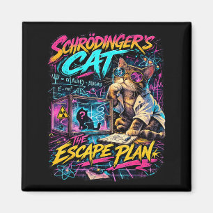 Funny Schrödingers Cat Escape Plan Science Teacher Magnet