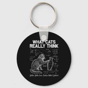 Funny Science Cat Physics Teacher What Cats Really Key Ring