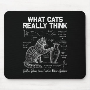 Funny Science Cat Physics Teacher What Cats Really Mouse Pad