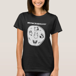 Funny Science Cat S For Men Women Meow Microbiolog T-Shirt