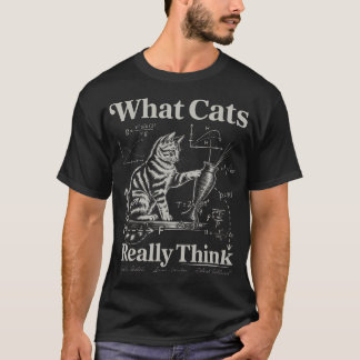 Funny Science Cat What Cats Really Think Physics T-Shirt