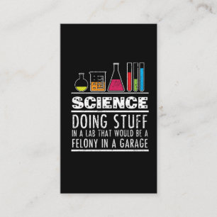 Funny Science Chemistry T Shirt for Nerds Business Card