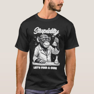 Funny Science Chimp T-Shirt – Lab Monkey Joke Tee