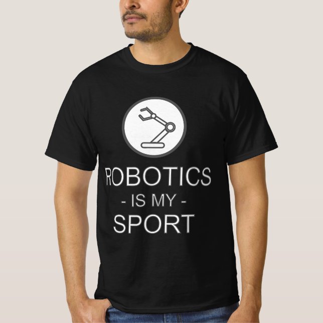 Funny Science Coding Coder Robotics Is My Sport Sa T-Shirt (Front)
