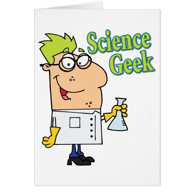 funny science geek cartoon character (Front)