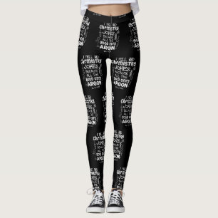 Funny Science I Tell Bad Chemistry Jokes Because Leggings
