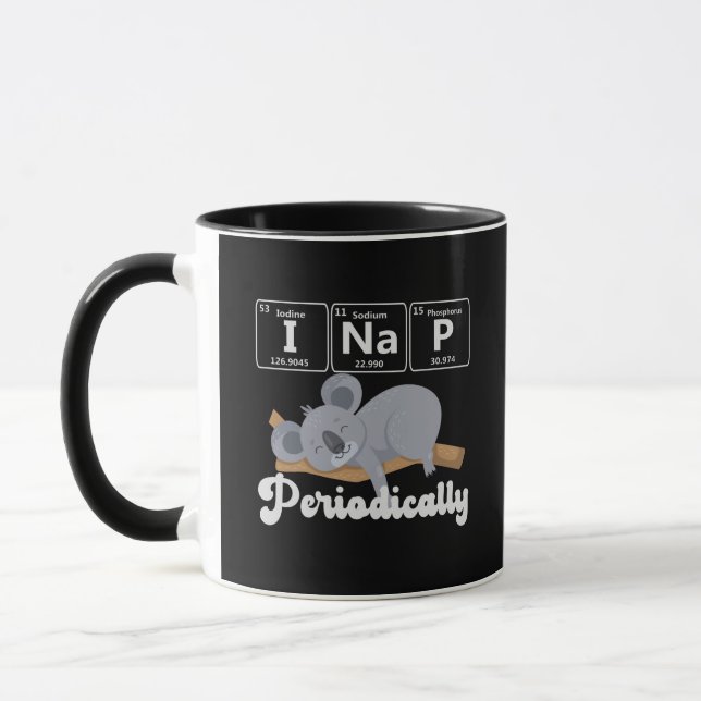 Funny Science koala bear I Nap Periodically Koala Mug (Left)