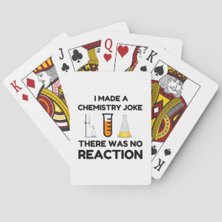 Funny Science lover chemistry joke Playing Cards