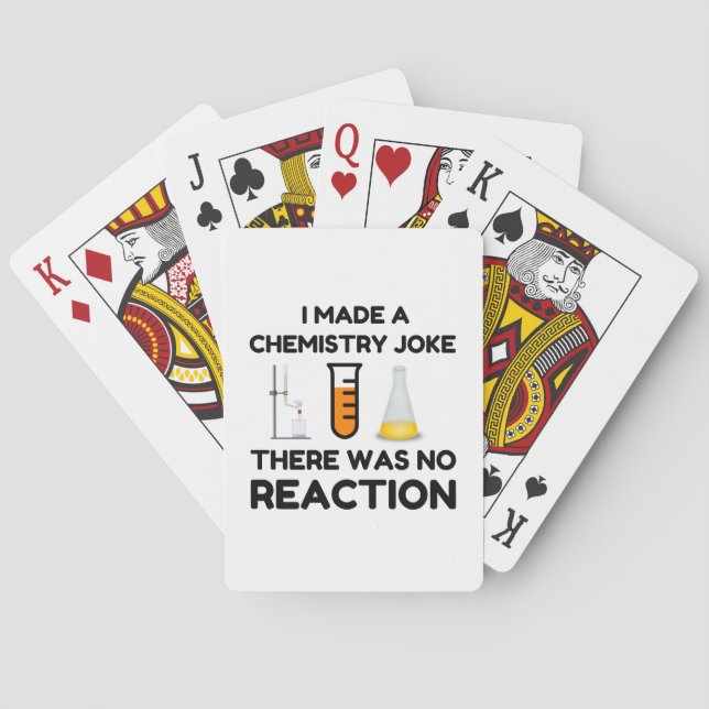 Funny Science lover chemistry joke Playing Cards (Back)