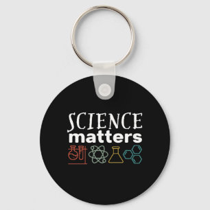 Funny Science Matters Geek and Nerd Scientist Key Ring