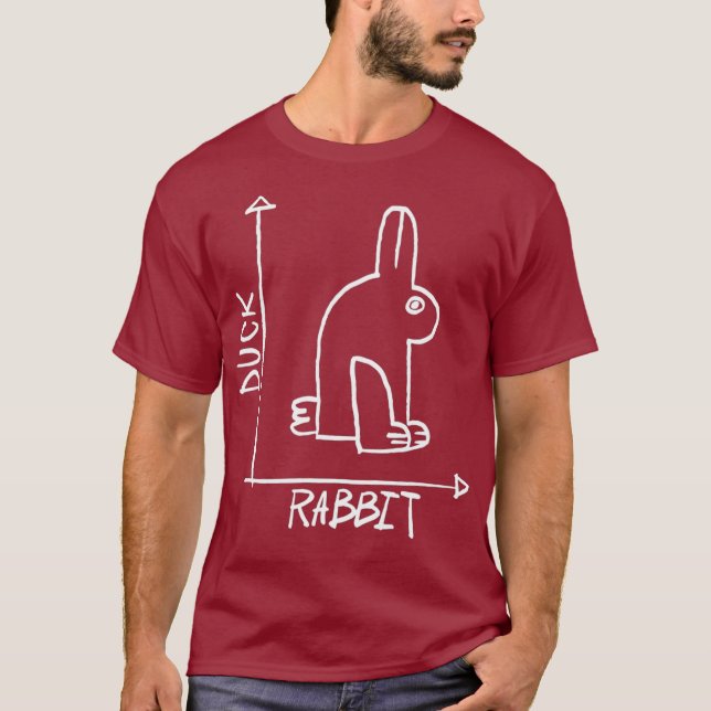 Funny Science Nerd Duck Rabbit Physics Math Geek T-Shirt (Front)