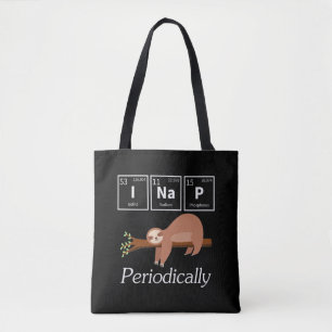 Funny Science Pun Chemistry Sloth Nap Lover Tote Bag