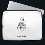 Funny Science Student Personalised School Gift Laptop Sleeve<br><div class="desc">This funny "Eat Sleep Science Repeat" design is perfect for students of all grades! Can be personalised with your kid's name. Great for Back to school gift,  Kid's Birthday gift and other holidays gifts.</div>