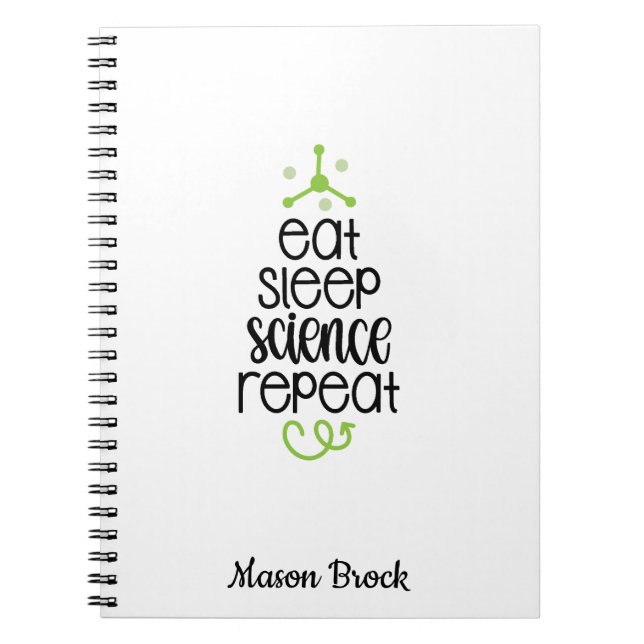 Funny Science student school personalised gift Notebook (Front)