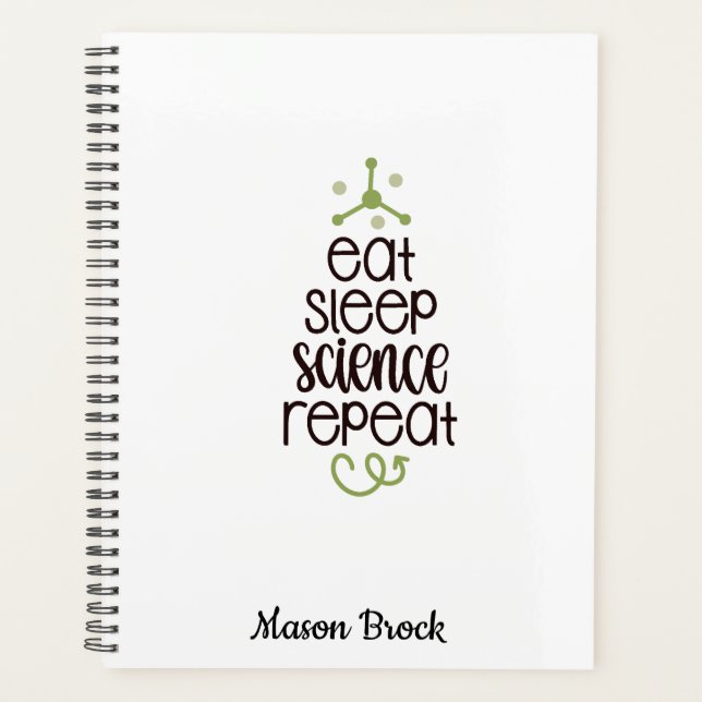 Funny Science student school personalised gift Planner (Front)