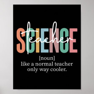 Funny Science Teacher Definition For Women And Men Poster