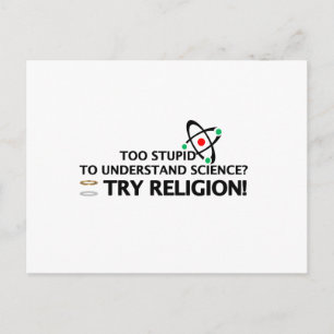 Funny Science VS Religion Postcard