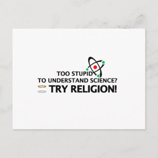 Funny Science VS Religion Postcard