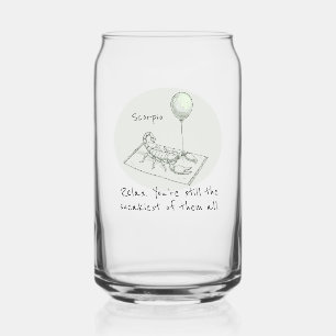 Funny Scorpio Zodiac Birthday Holiday Can Glass