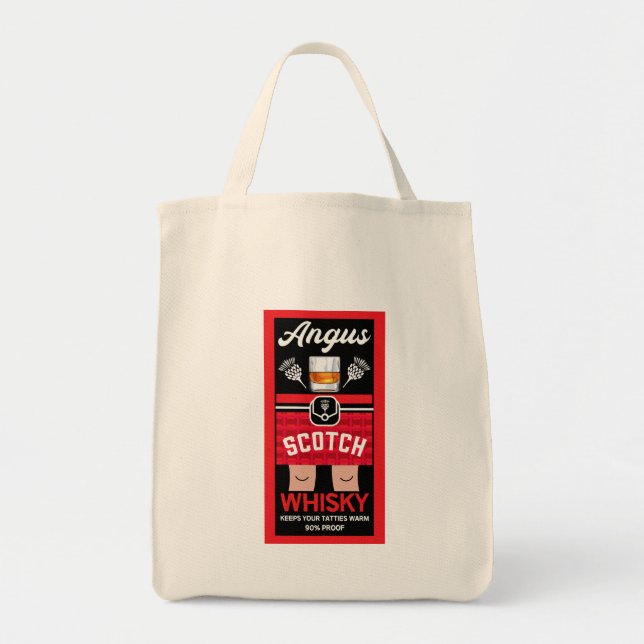 Funny Scotch Whisky Serving Tray Tote Bag (Front)