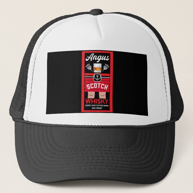Funny Scotch Whisky Serving Tray Trucker Hat (Front)