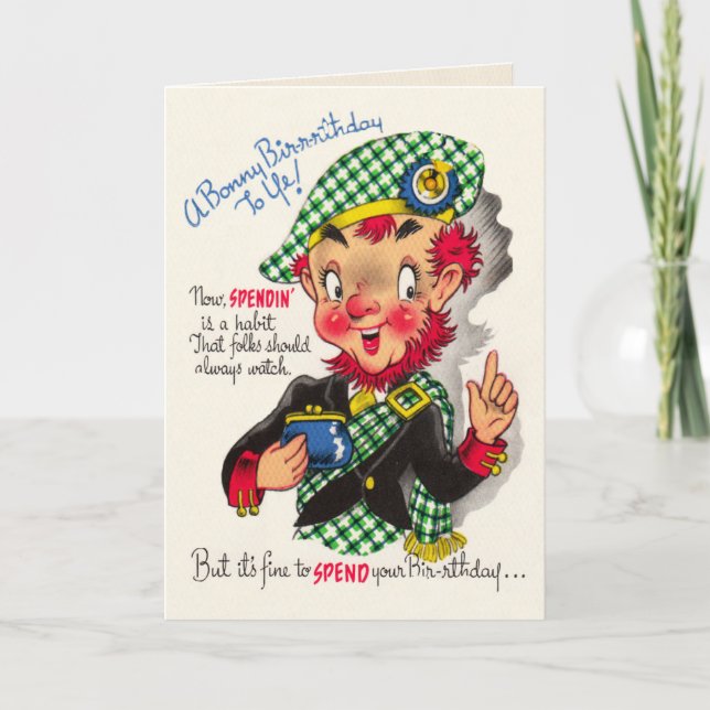Funny Scottish Birthday Card (Front)
