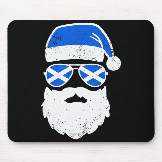 Funny Scottish Christmas Pajama Funny Matching Fam Mouse Pad (Front)