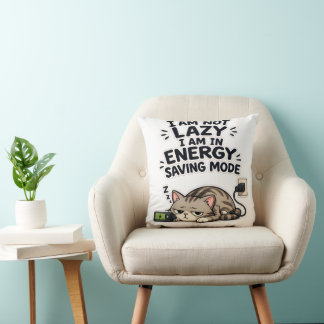 Funny Scottish Fold Cat Energy Saving Mode Lazy Cushion