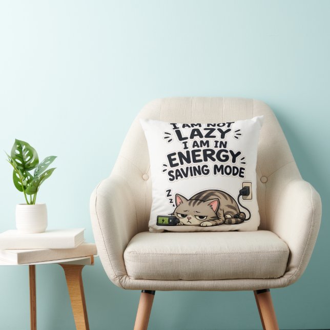Funny Scottish Fold Cat Energy Saving Mode Lazy  Cushion (Chair)
