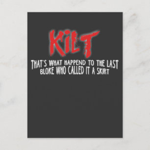 Funny Scottish Kilt T Shirt for Kilt Wearers Postcard