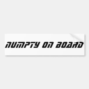 Funny Scottish Slang, Numpty Bumper Sticker