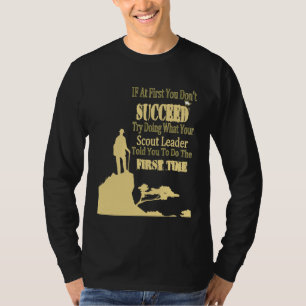 Funny Scout Leader   Cub Camping Boy Hiking Scouti T-Shirt