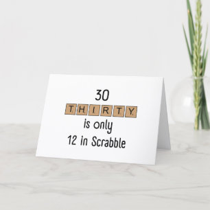 Funny Scrabble 30th Birthday Card