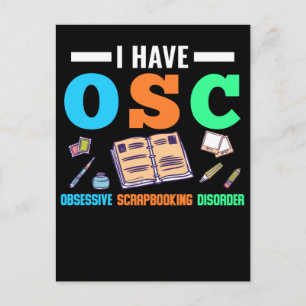 Funny Scrapbooking Disorder Crafty Book Lover Postcard