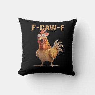 Funny Screaming Chicken F-Caw-F Joke Design Classi Cushion