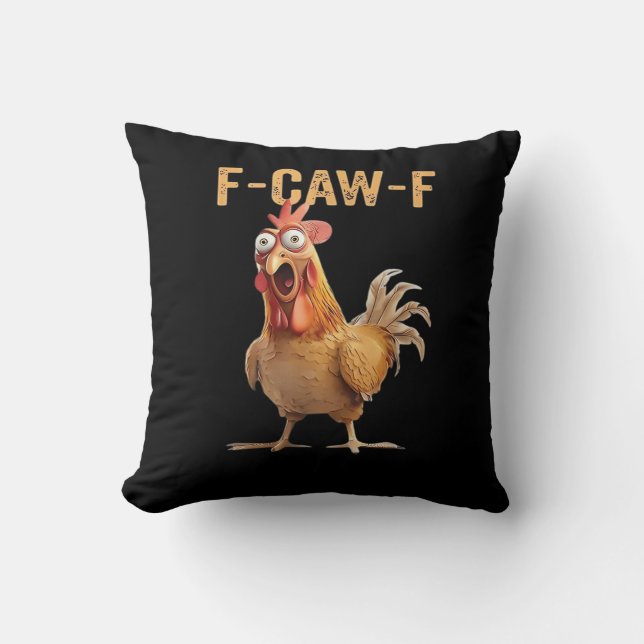 Funny Screaming Chicken F-Caw-F Joke Design Classi Cushion (Front)